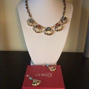 NEW. Coiris Sea Necklace / Earrings.